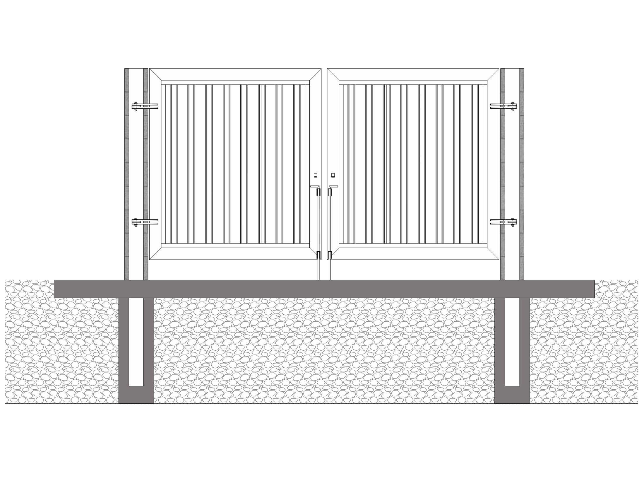 Dumpster gate base print